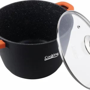 Oala Heinner HR-SCO-A0624A | 24cm, 6.3L, Aluminiu Turnat, Dark Line