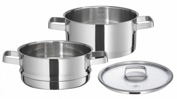 Oala cu insertie pentru gatit la aburi, inox, 3 litri, colectia San Remo Cook - KUCHENPROFI