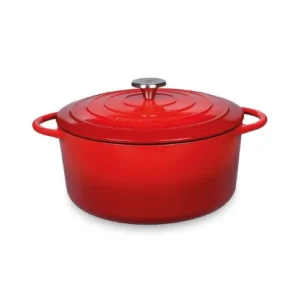 Oala rotunda din fonta, cu capac, rosu, 26 cm, Provence - KUCHENPROFI