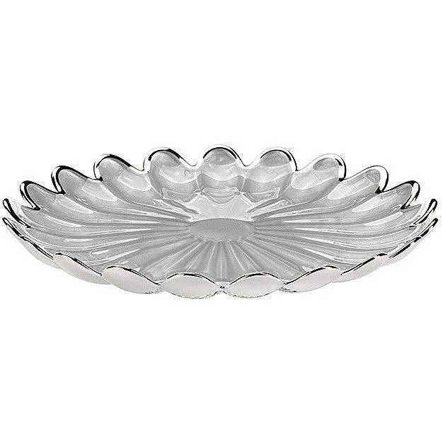 Ottaviani Margherita farfurie centrala 22cm sticla argintie 800369
