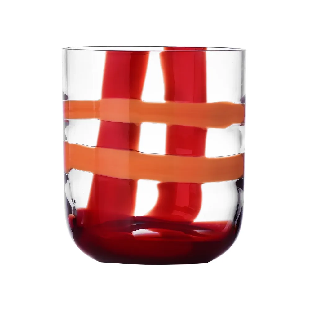 Pahar pentru apa, 9 cm, bordo/potocaliu, Gesti Margherita Rui - ICHENDORF