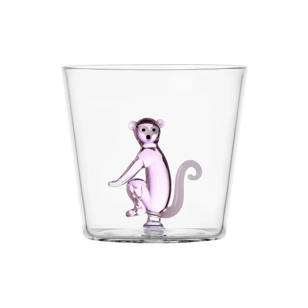 Pahar pentru apa, 8 cm, Pink Monkey, Savannah Alessandra Baldereschi - ICHENDORF