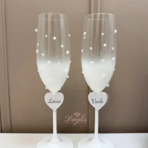 Pahare Elegance Pearl personalizate - Daylis