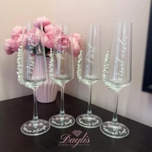Pahare personalizate cu perle împletite - Daylis