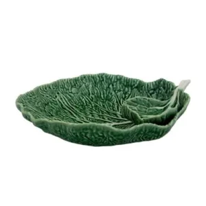 Platou cu bol pentru servire, 34 cm, Couve - Bordallo Pinheiro
