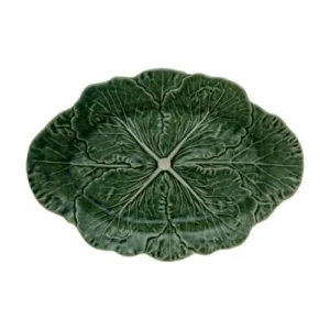 Platou oval, 37.5 cm, Couve - Bordallo Pinheiro