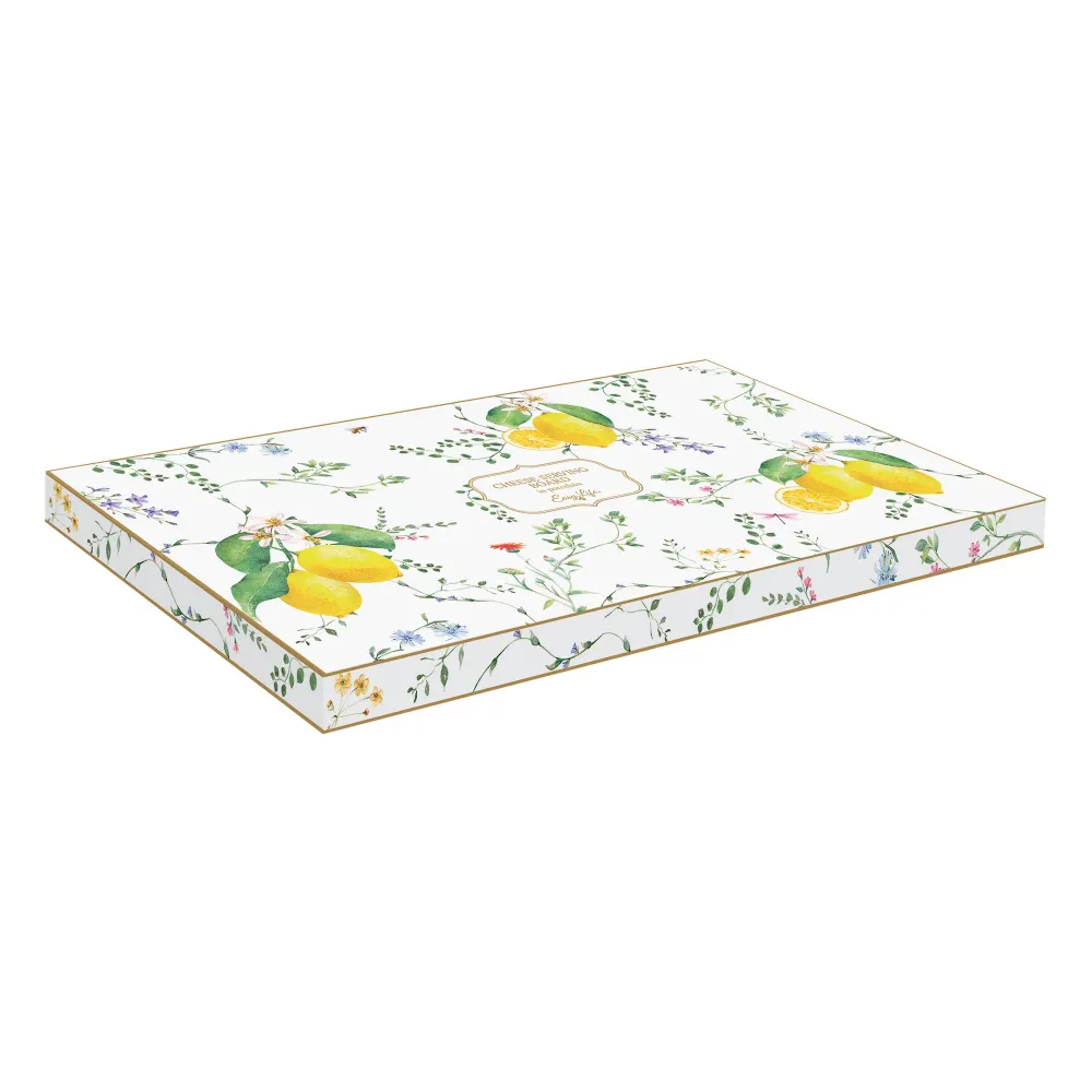 Platou servire branzeturi, 34.5x18 cm, Fleurs Citrons - COOKSHOP SPECIALS