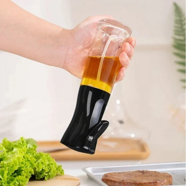 Pulverizator pentru ulei si otet, 200 ml + Sticla dispenser pentru sosuri 1000 ml