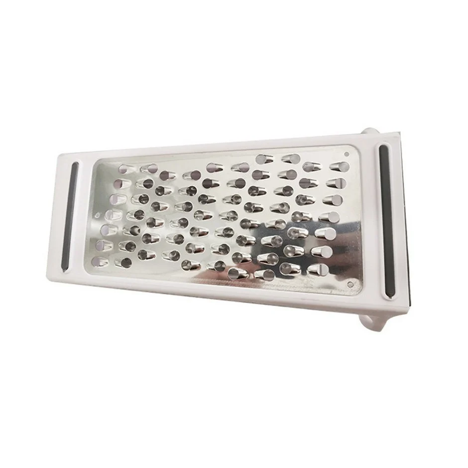 Razatoare de bucatarie cu cutie colectoare Vivimall, doua tipuri de lame, carcasa inox si ABS, design practic, alb