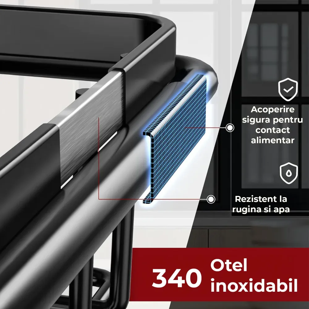 Scurgator Vase Extensibil Elindor® Suport Vesela si Pahare Chiuveta Incorporabil, Uscator pentru Farfurii, Capace, Oale, T...