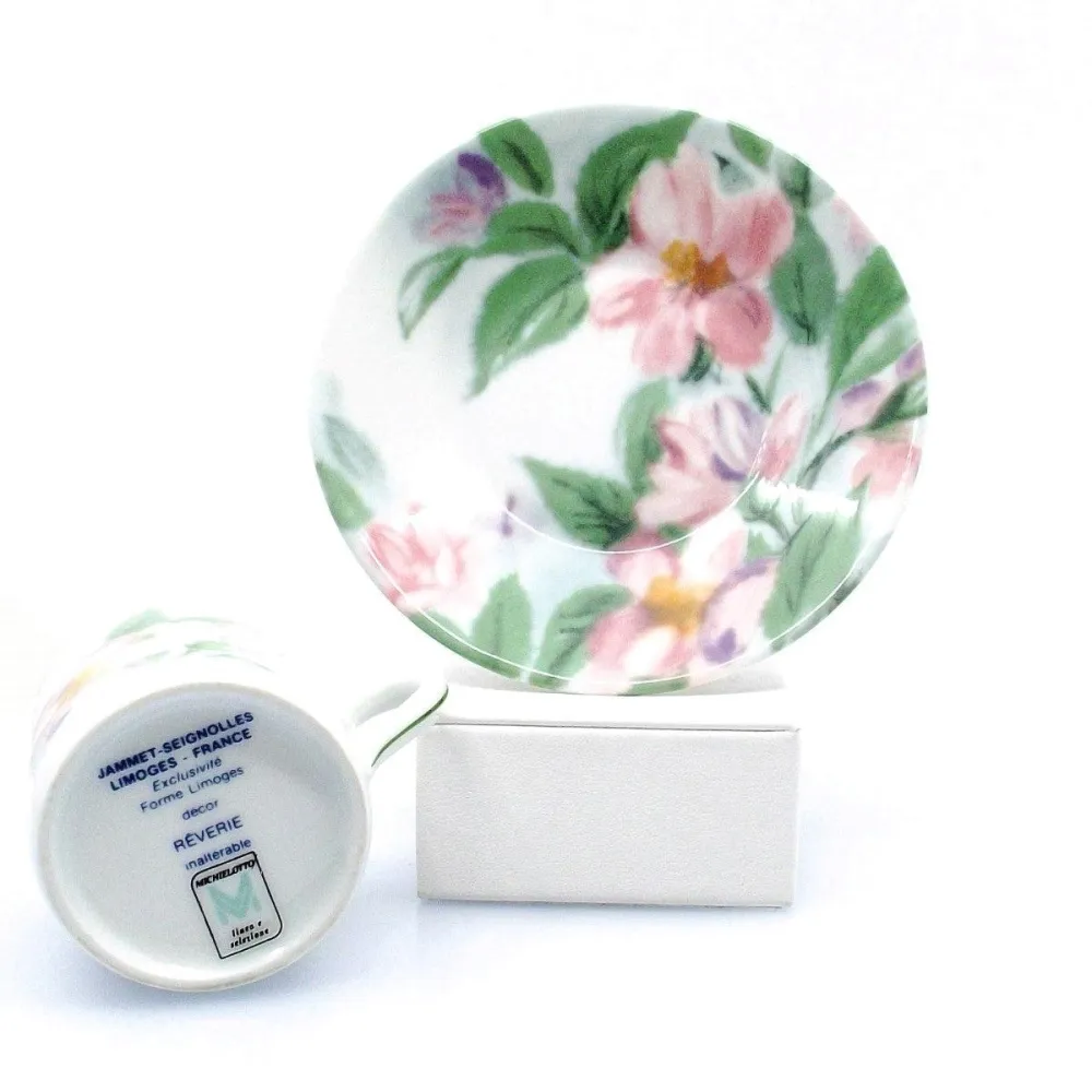 Serviciu cafea Jammet Seignolles 5 piese plus tava de portelan Limoges Franta -0966