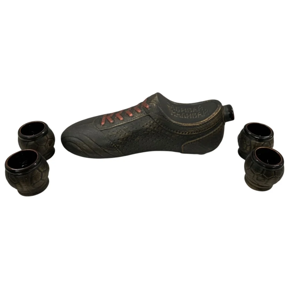 Set Bauturi Gheata Fotbal 500 ml, cu 4 Pahare 50 ml, ceramica