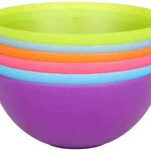 Set 6 boluri din plastic color, 600 ml ,13*6 cm