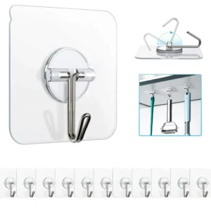 Set 10 carlige autoadezive pentru bucatarie sau baie