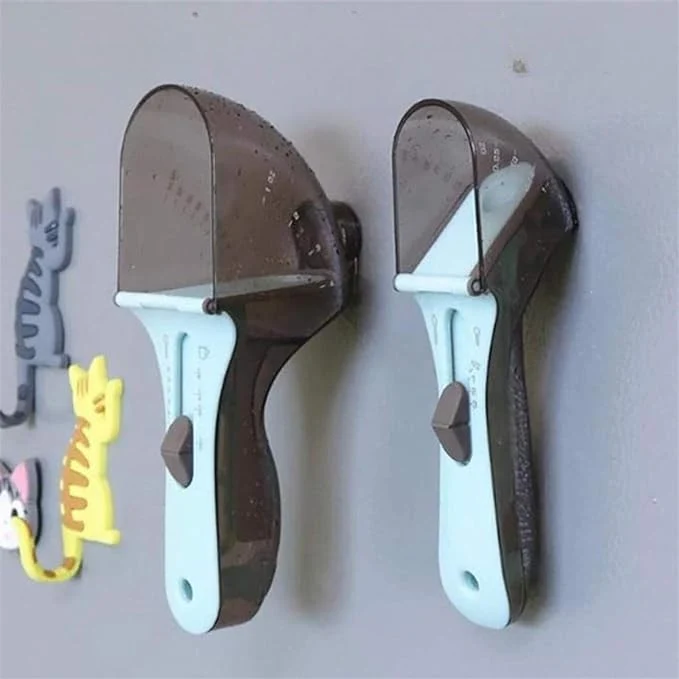 Set 2 Cupe Gradate pentru Bucatarie, Vivimall, Cupe de Masurat Reglabile, Ergonomic, Confortabil, pentru Lichide si Solide...