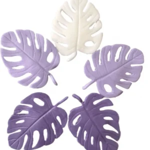 Set 5 Decoratiuni Comestibile Din Zahar Frunze Exotice - Aspect Elegant Si Dulce Pentru Torturi Si Deserturi