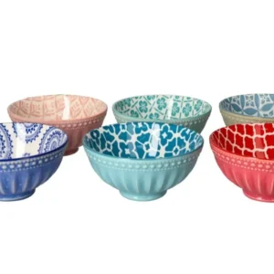 Set 6 miniboluri de servire gustari, 9.5cm