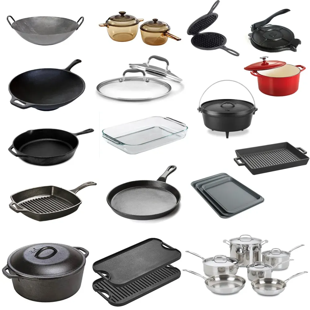 Set de îngrijire pentru fontă de 4 piese, curățător pentru fontă cu burete din zale de lanț + perie de curățare + raclete...