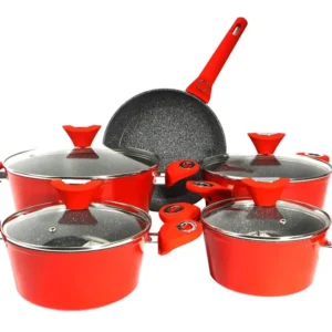 Set oale 9 piese, material aluminiu, interior granit, compatibil inductie / ZLN 3260