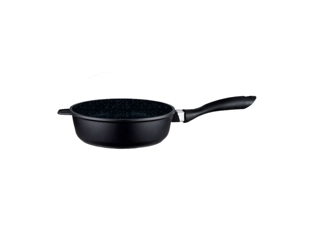 Set de oale și tigăi ZEPHYR ZP 4318 M5, 5 piese, Finisaj marmorat, Inducție, Negru