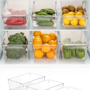 Set Organizator de Frigider 3 Piese, Transparent, 727