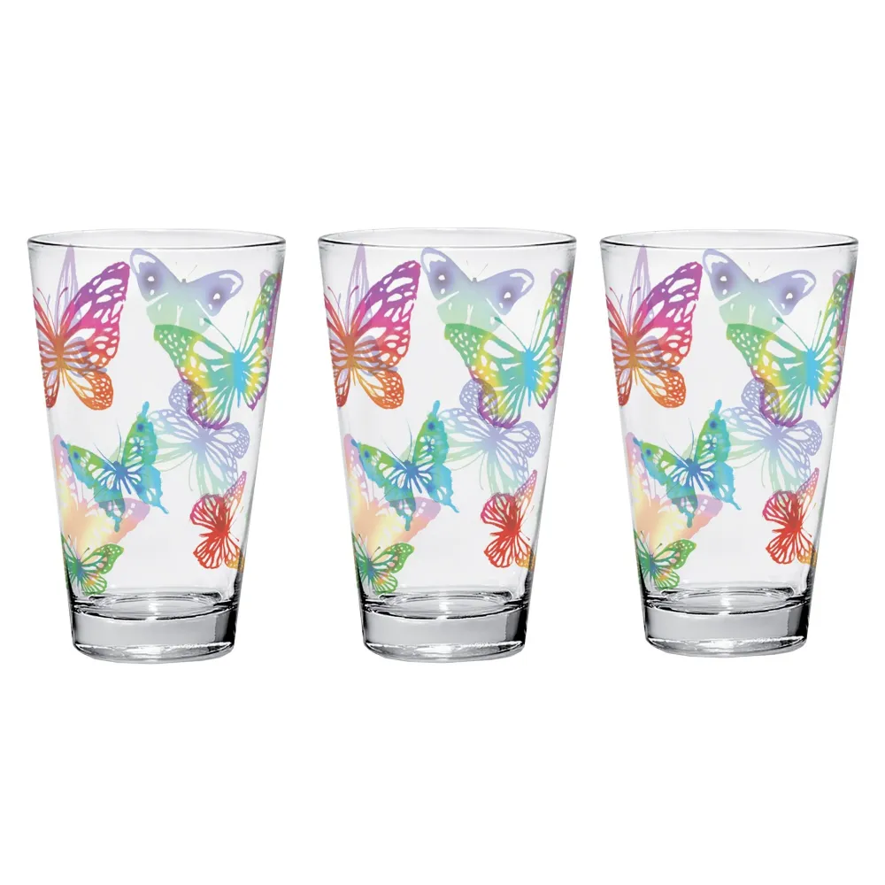 Set 3 pahare pentru apa, 310 ml, Farfalle - SIMONA'S COOKSHOP