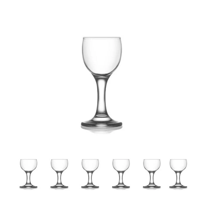 Set 6 Pahare pentru lichior,cu picior, 60 ml