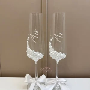 Set pahare personalizate cu perle Pearl Grace - Daylis