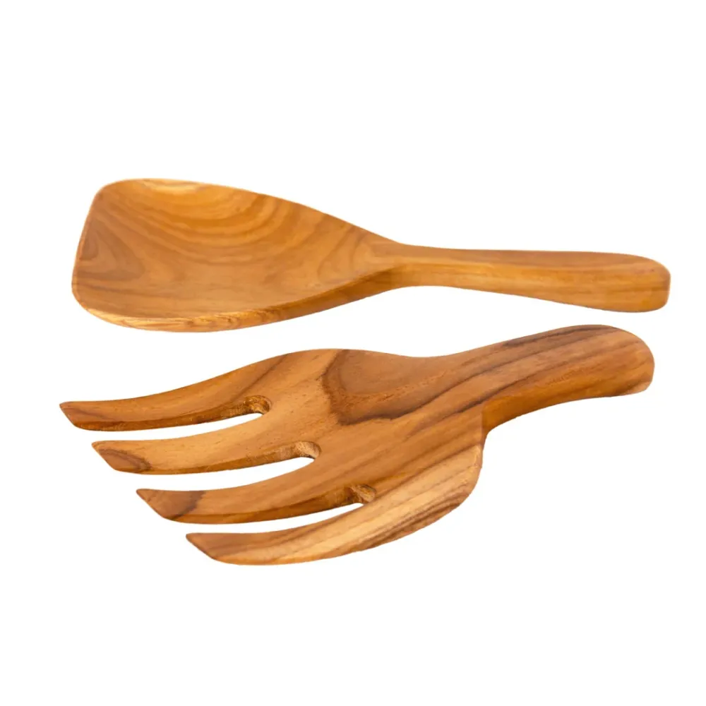 Set pentru salata din lemn de tec