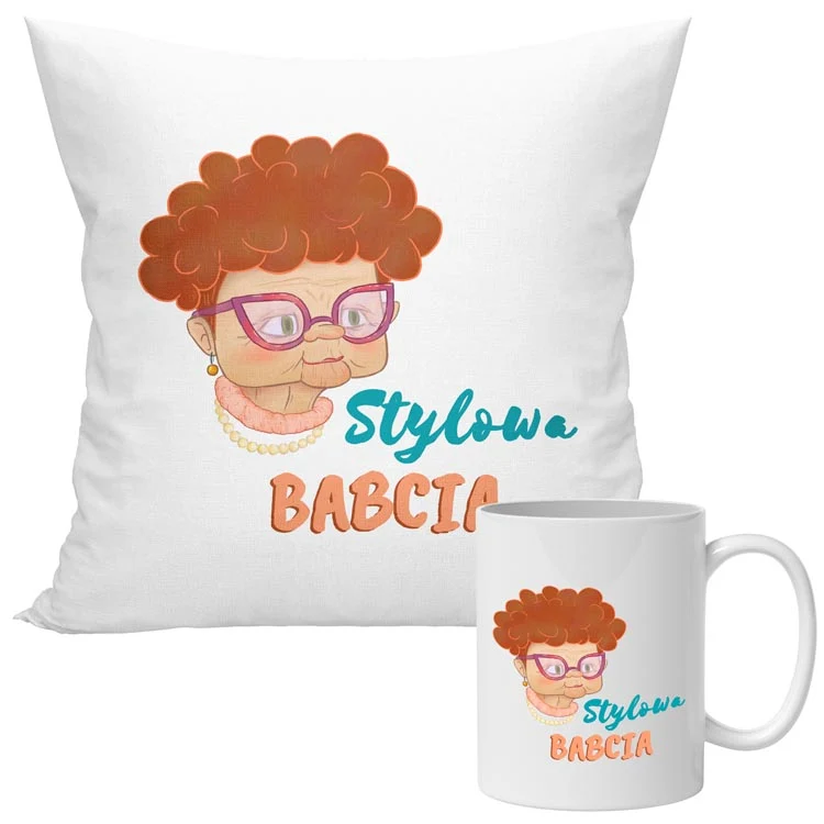 Set pernă cană bunica elegant cadou pentru ziua bunicii