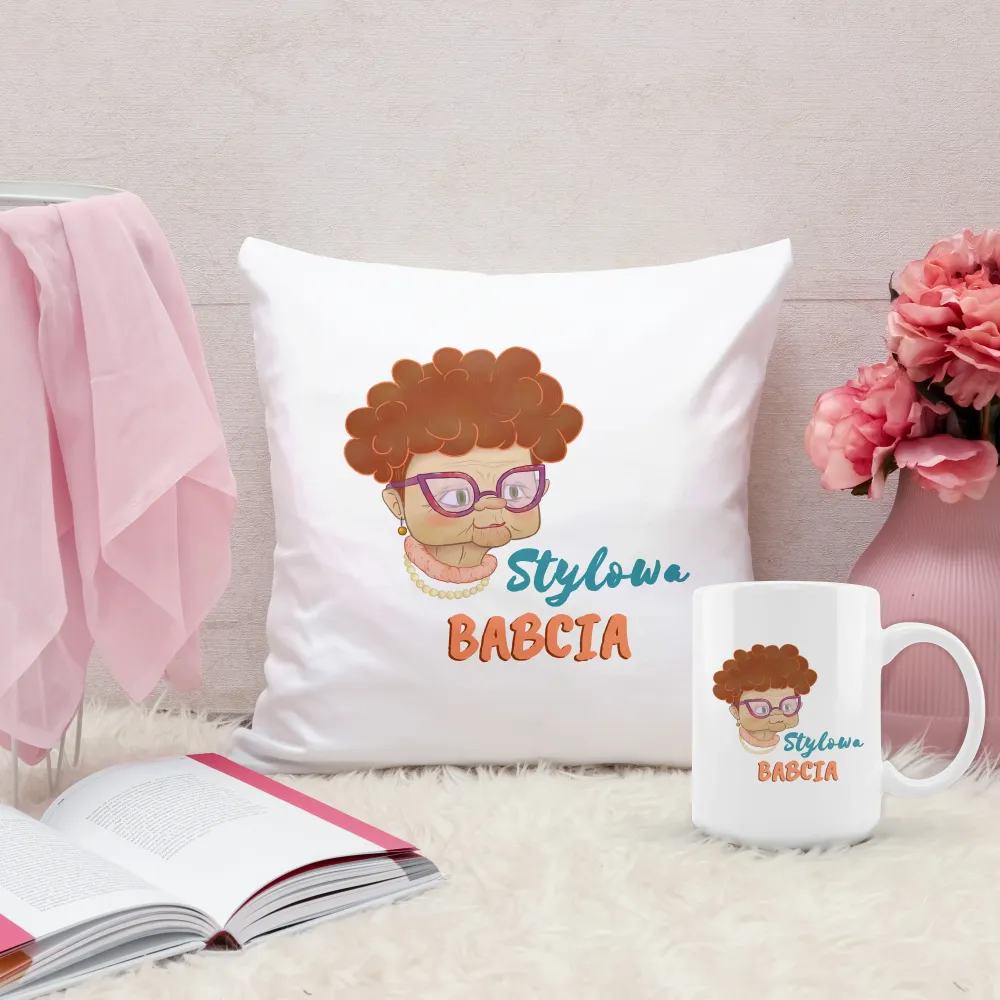 Set pernă cană bunica elegant cadou pentru ziua bunicii