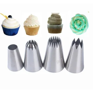 Set 8 piese pentru ornat tort/prajituri, Zola®, 6 varfuri diferite