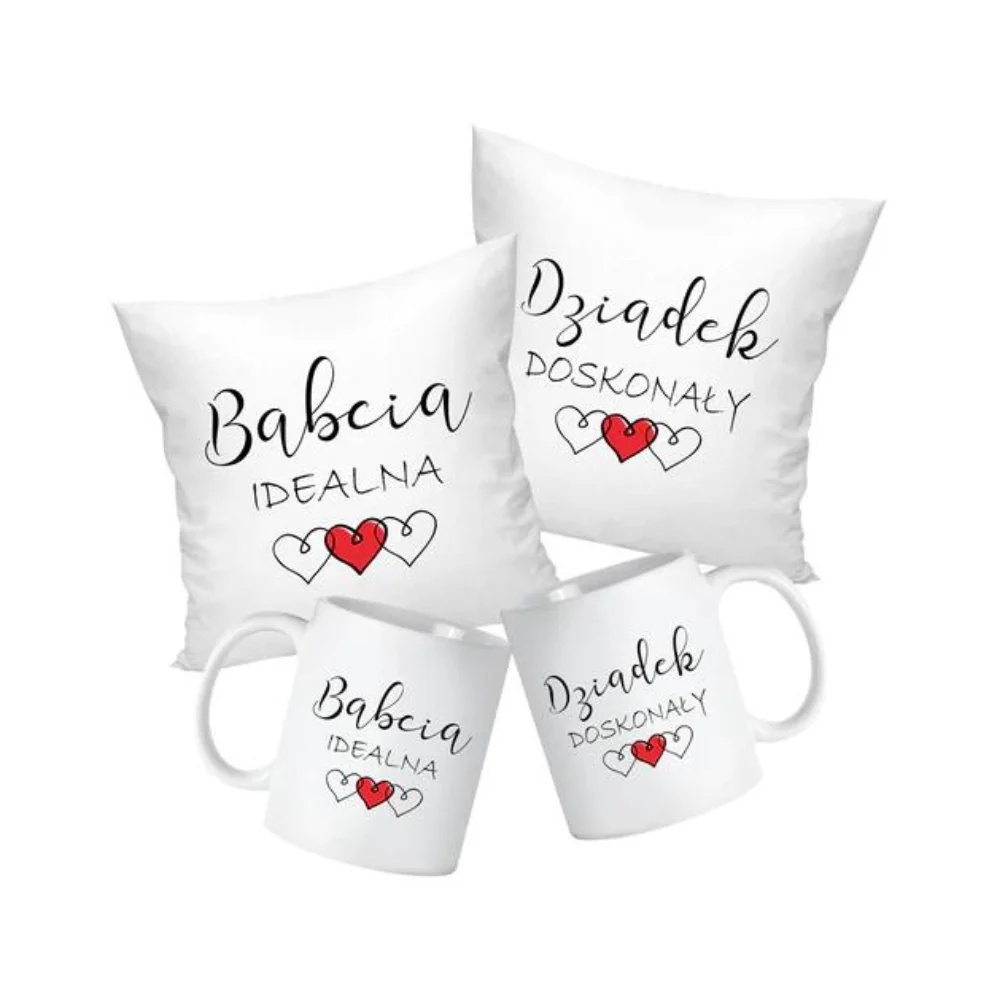 Set Pillow Mug Grandma Perfect Grandpa Perfect Gift Grandma and Grandpa's Day