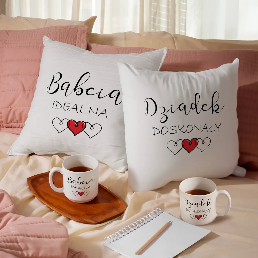 Set Pillow Mug Grandma Perfect Grandpa Perfect Gift Grandma and Grandpa's Day