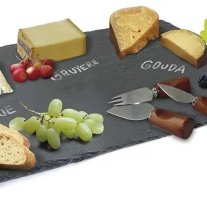 Set platou ardezie pentru branzeturi si accesorii, Cheese Board - NERTHUS