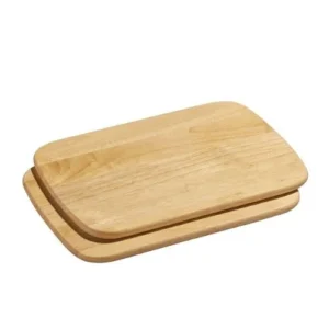 Set 2 platouri pentru mic dejun, lemn de cauciuc, 28 cm - ZASSENHAUS