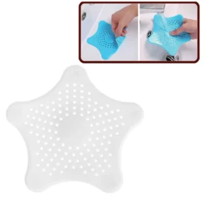 Set 2 site pentru sifon chiuveta-lavoar, stea alba-bleu, 15.5x15cm