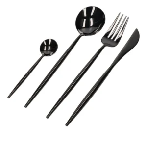 Set de tacamuri portugheze 24 de piese, negru