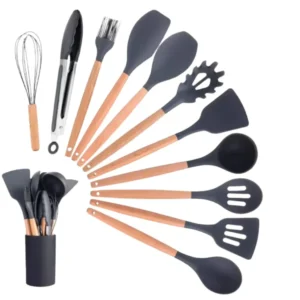 Set 11 ustensile de gatit din silicon, awwaline, maner rezistent