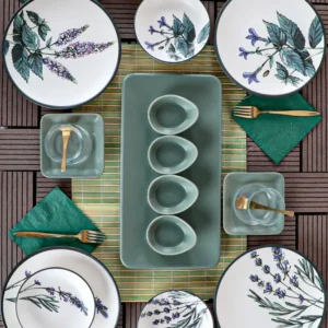 Set vesela, Asi Home Botanical Garden, ceramica, Set Mic dejun (21 Piese)