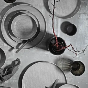 Set Vesela, 24 Piese, Asi Home Gray Stripes, Gri, Portelan