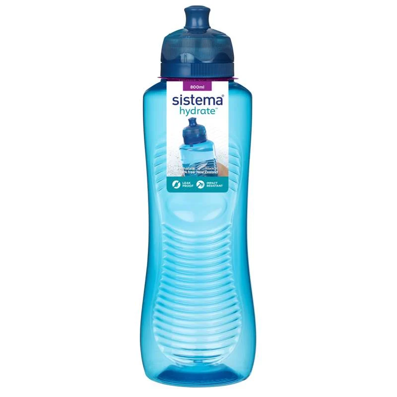 Sistema Sticlă de apă - Gripper - 800ml - Albastru Ocean