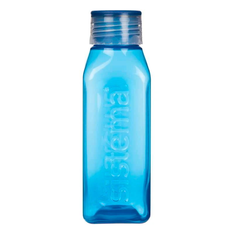 Sistema Sticlă de apă - Pătrată - 475ml - Albastru Ocean