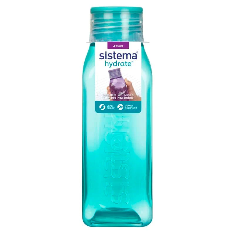 Sistema Sticlă de apă - Pătrată - 475ml - Minty Teal