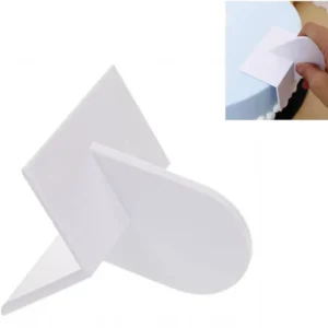 Spatula pentru netezirea marginilor prajiturii, UBX®, plastic, 8x7 cm, alb