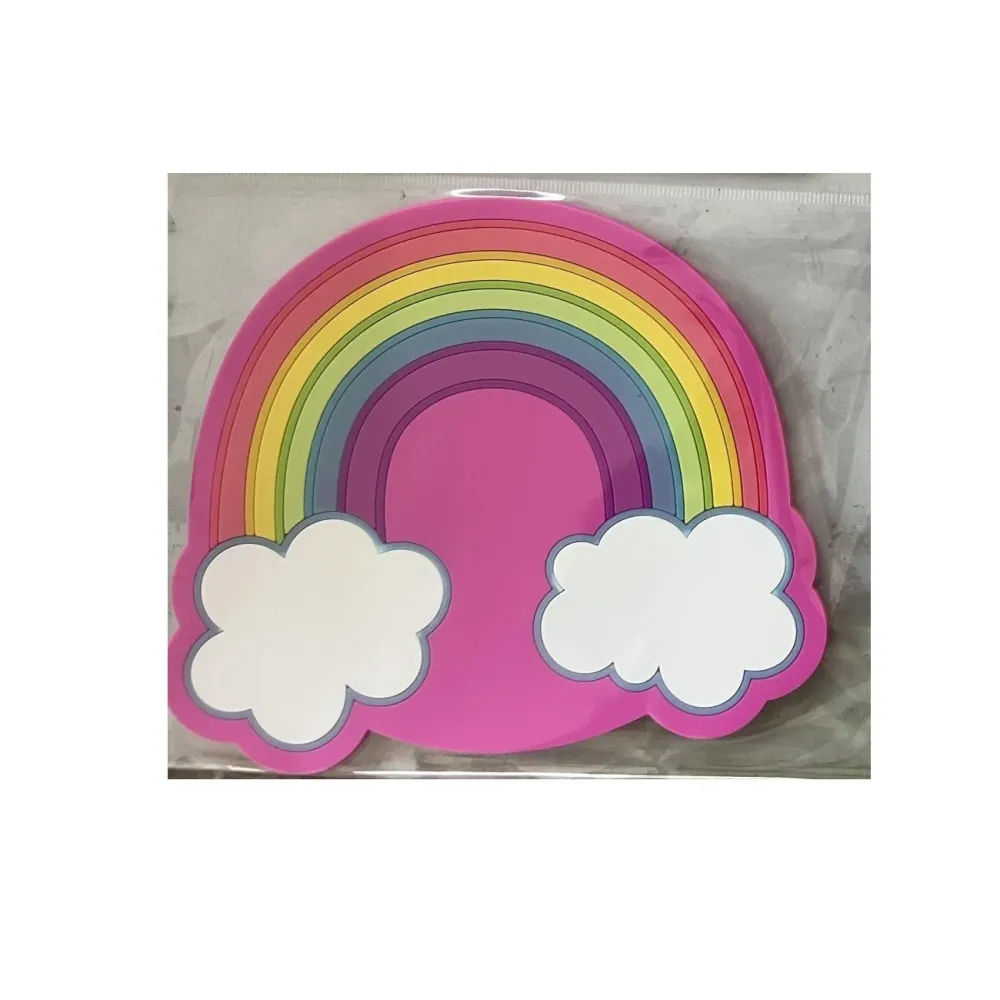 Suport pentru Pahar, Vivimall, Model Curcubeu, din PVC, 18.5 x 18.5 cm, Rezistent la Caldura, Multicolor