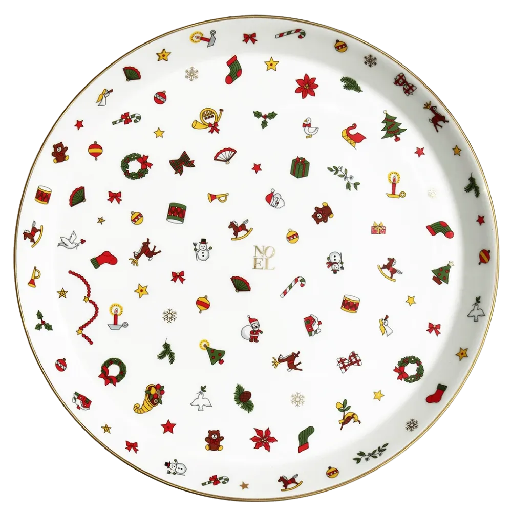 Suport pentru tort Taitù Noel Oro Fine Bone China 5-7-94
