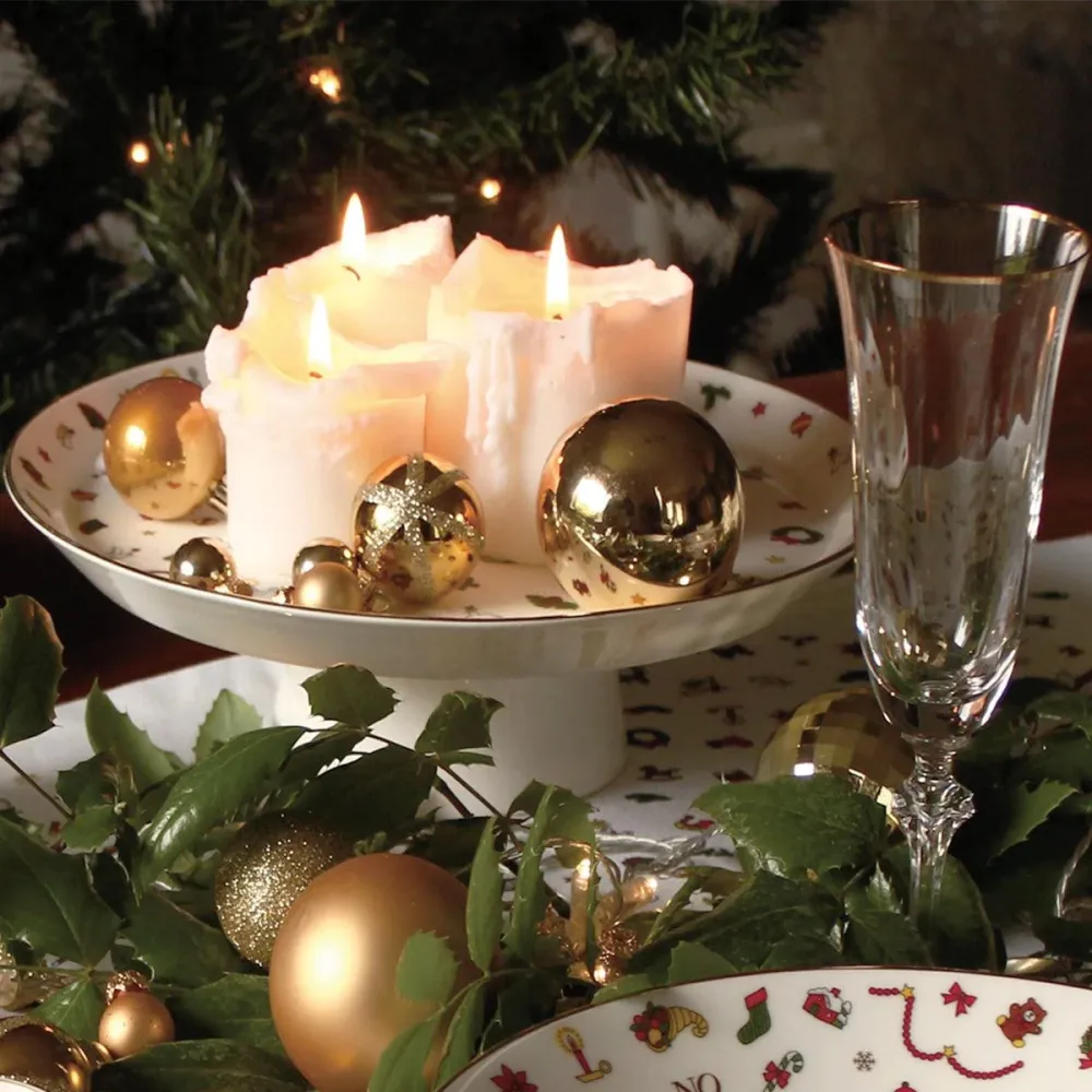 Suport pentru tort Taitù Noel Oro Fine Bone China 5-7-94