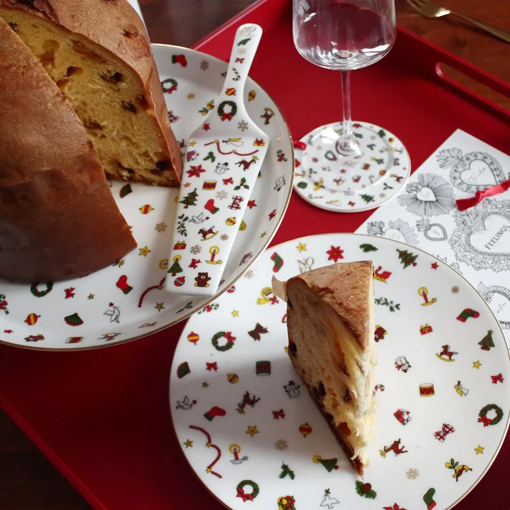 Suport pentru tort Taitù Noel Oro Fine Bone China 5-7-94