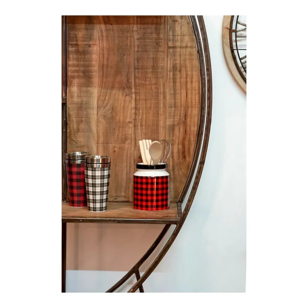 Suport pentru ustensile de bucătărie DKD Home Decor Negru Multicolor 1 L 11,5 x 11,5 x 26 cm